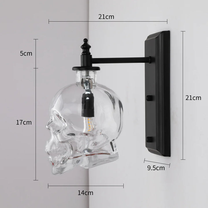 Skanto | Gotisk Hodeskalle Flaske Retro Vegglampe