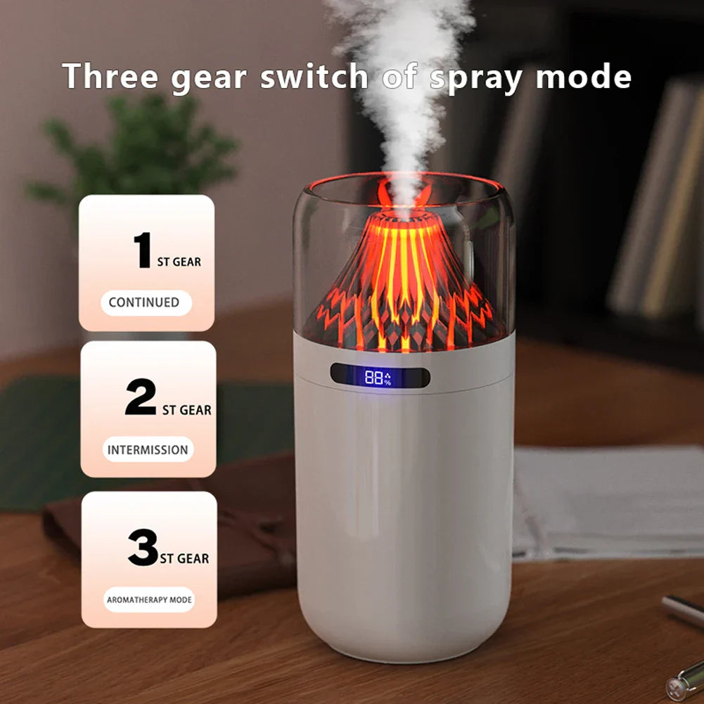 Skanto | Vulcanflamme LED Aromaterapi Essensielle Olje Tåke Diffuser