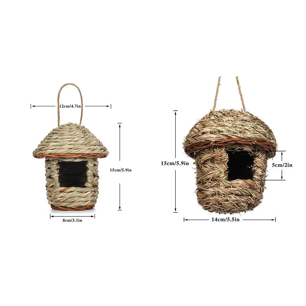 Skanto | Rustic Natural Wicker Utendørs Fuglehus