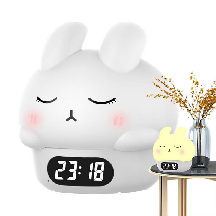 Skanto | Bunny Digital Vekkerklokke med Søvntreiner og Nattlys