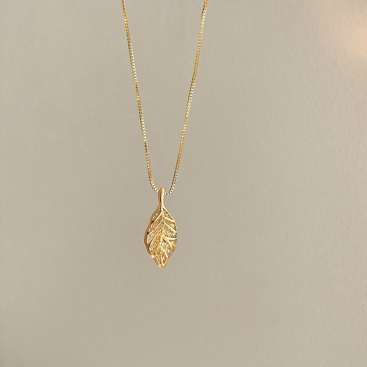 Skanto | Nature Sparkle Treblad Anheng Halskjede