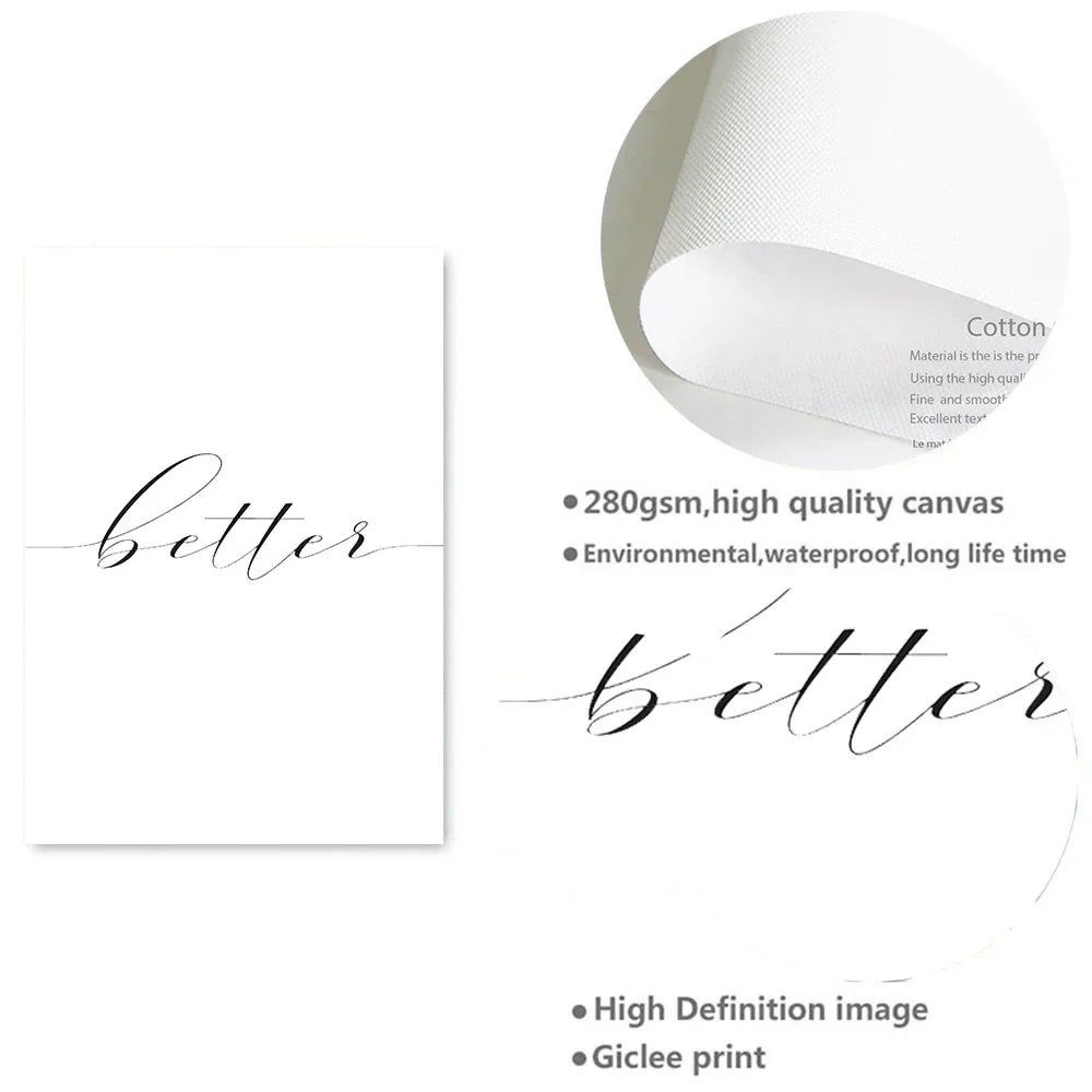Lovers Quote Wall Art Svart Hvit Minimalistisk Typografiske Plakater Fine Art Lerret Utskrifter Bilde For Soverom Stue Kunst Dekor | Skanto