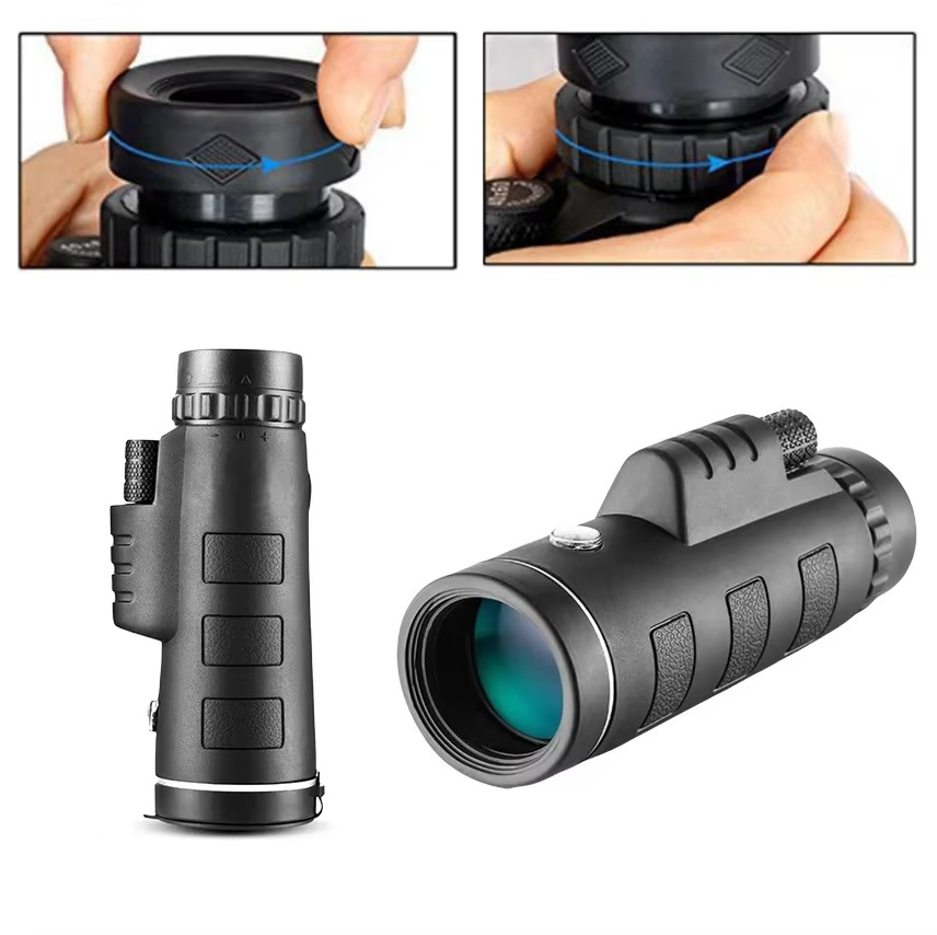 Skanto | 40x60 HD Monocular Telescope med smarttelefonholder og stativ for utendørs og camping
