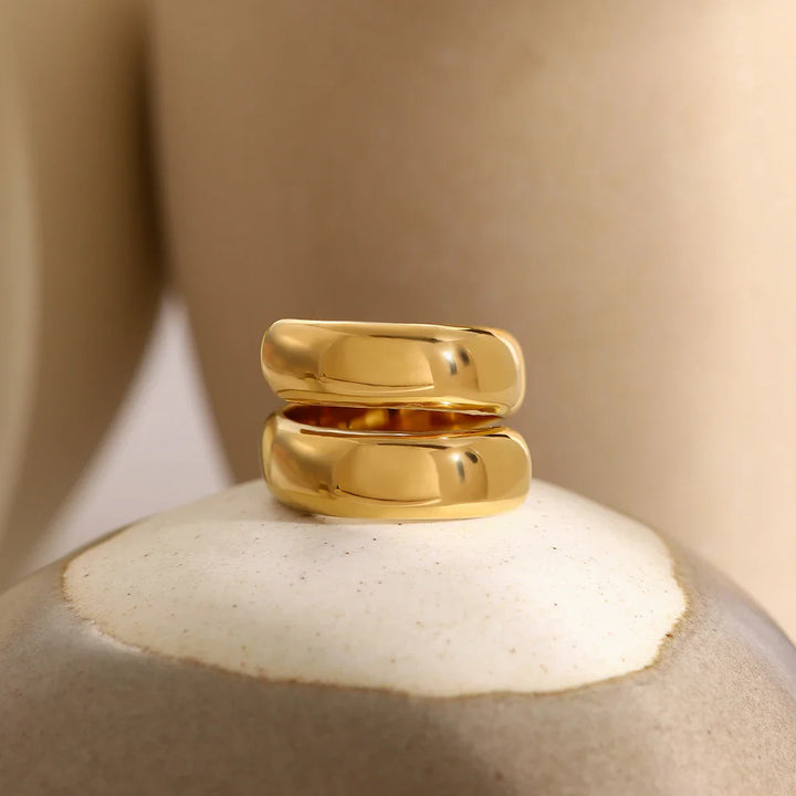 Skanto | 18k Moderne Innviket Bred Ring