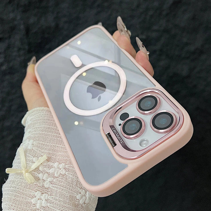 Skanto | Støtsikker Magnetisk Magsafe Telefonveske Stativ Glass Linsebeskytter Deksel
