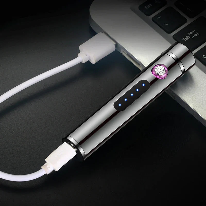 Skanto | Voltrino Sylinder USB-tenner | Dobbelbue-teknologi | Oppladbar & vindbestandig | Edelmetallhus for menn