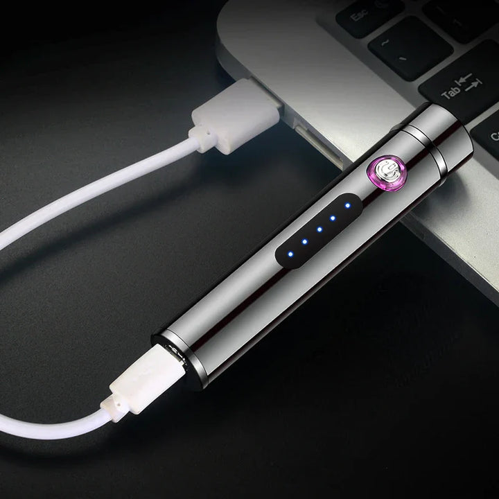 Skanto | Voltrino Sylinder USB-tenner | Dobbelbue-teknologi | Oppladbar & vindbestandig | Edelmetallhus for menn
