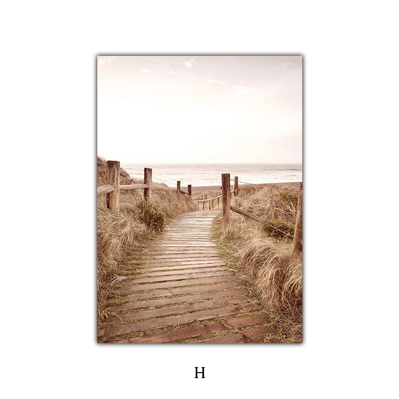 Enkel Natur Floral Landskap Galleri Veggkunst Fine Art Lerret Utskrifter Minimalistiske Nordiske Bilder For Stue Skandinavisk Hjem Dekor | Skanto