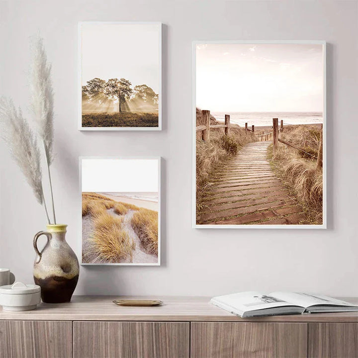 Enkel Natur Floral Landskap Galleri Veggkunst Fine Art Lerret Utskrifter Minimalistiske Nordiske Bilder For Stue Skandinavisk Hjem Dekor | Skanto