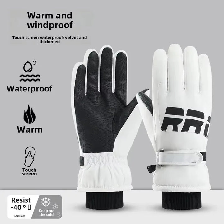 Skanto | GlacioShield Pro Hansker | Vanntette Vinterhansker | Berøringsskjerm & Antiskli | Varm Fleeceforing for Skiing, Sykling & Utendørs