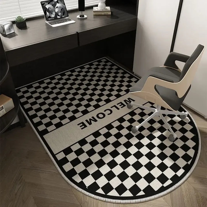 Skanto | Winnie Geometrisk Kontorstolmatte – Myk Vaskbar Non-Slip Design