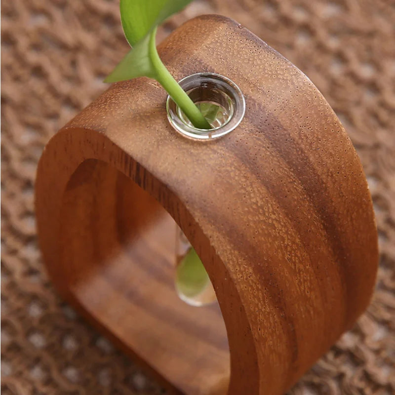 Oval Wood Frame Single Stem Vase | Skanto