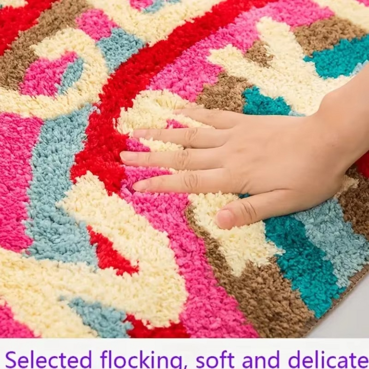 Skanto | Fargerik "Get Naked" Non-Slip Mikrofiber Badematte – Absorberende & Moro for Barn og Voksne