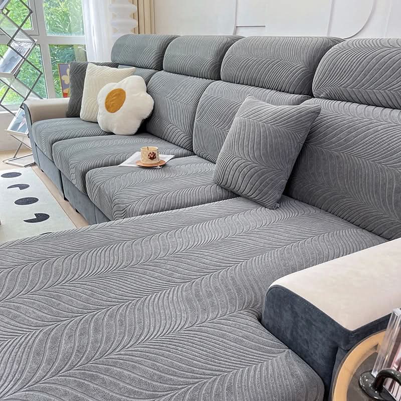 Skanto | PlushSecure - Elegant Jacquard Sofa Cover for Non-Slip Comfort
