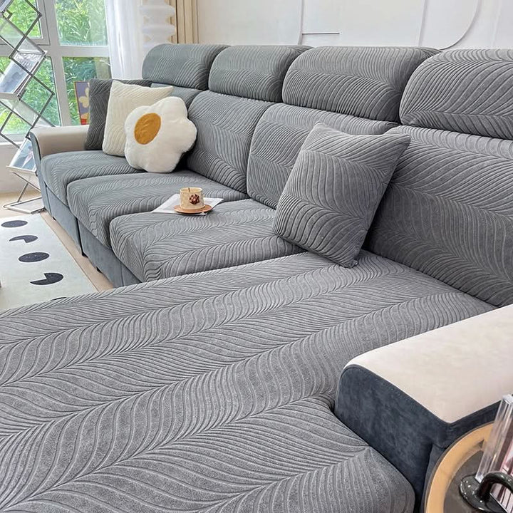 Skanto | PlushSecure - Elegant Jacquard Sofa Cover for Non-Slip Comfort
