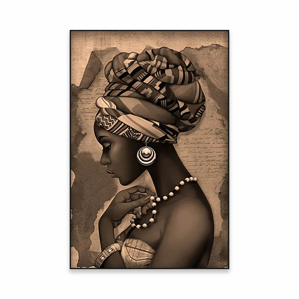 Golden Girl Fashion Veggkunst Fine Art Lerret Utskrifter Moderne Abstrakt Portrettbilder For Stue Soverom Boutique Salong Kunst Decor | Skanto