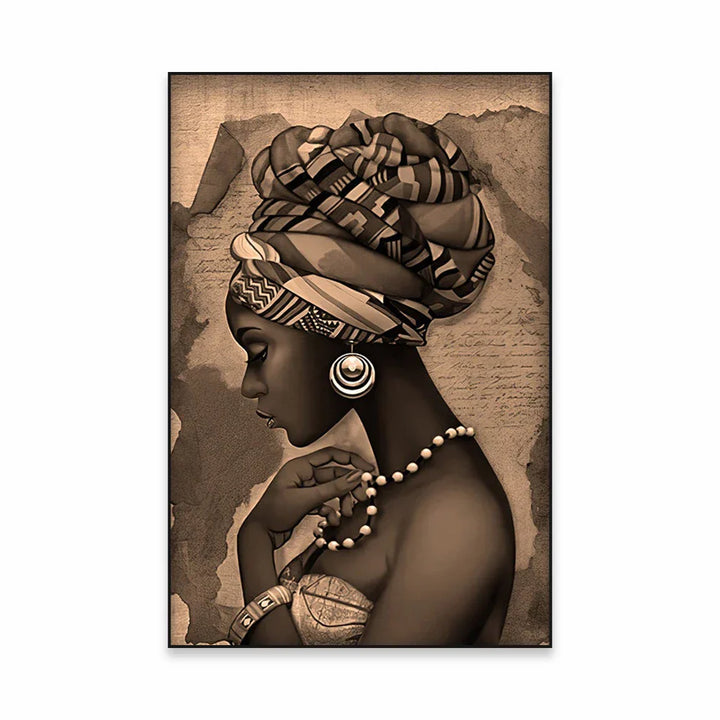 Golden Girl Fashion Veggkunst Fine Art Lerret Utskrifter Moderne Abstrakt Portrettbilder For Stue Soverom Boutique Salong Kunst Decor | Skanto