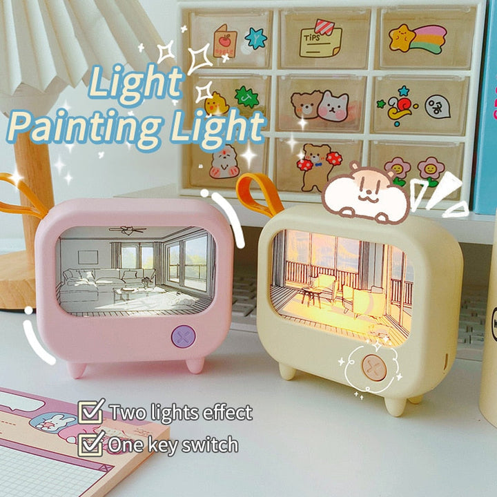Skanto | Mini Art TV Maleri Dekor Nattlampe