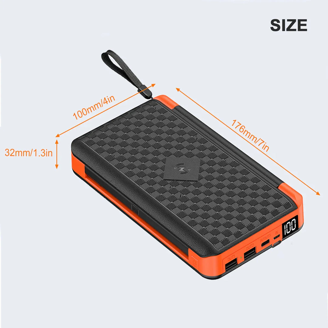 Solar Fast Charging Ultra-Large Capacity Portable Powerbank | Skanto