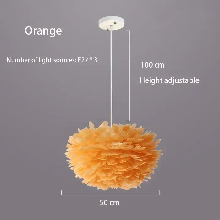 Skanto | Skandinavisk Fjær Pendellampe med Moderne LED