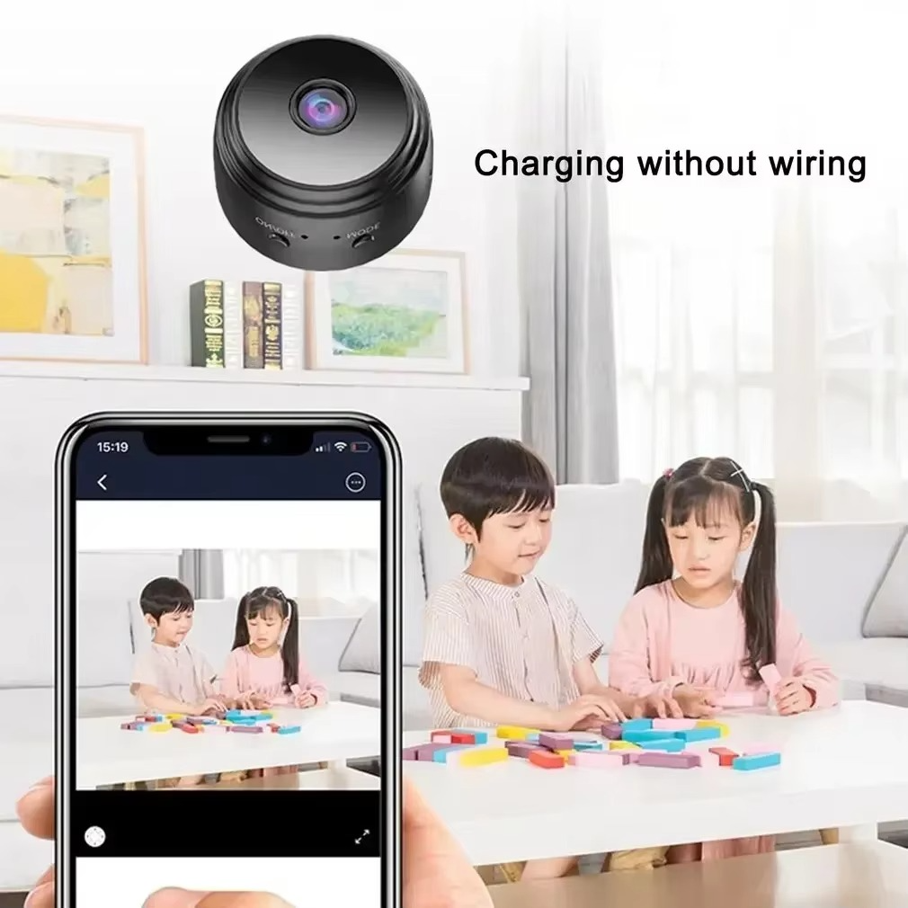 Skanto | Kompakt HD 720P Trådløs Mini Smart Sikkerhetskamera med Mobilovervåkning