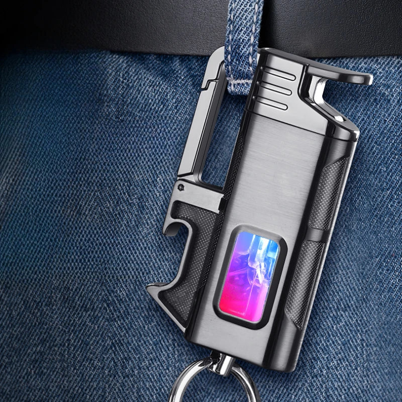 Moderne Vindresistente Metall Flaskeåpner Nøkkelring Lighter | Skanto