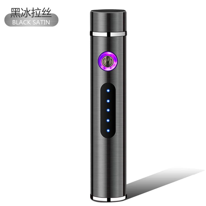 Skanto | Voltrino Sylinder USB lighter | Dobbelt bue teknologi | Oppladbar & vindproof | Edelmetall hus for menn