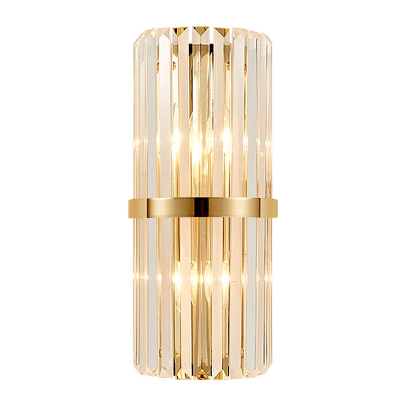 Skanto | GoldenGleam – Elegant Gullvegglampe med Varme Glød