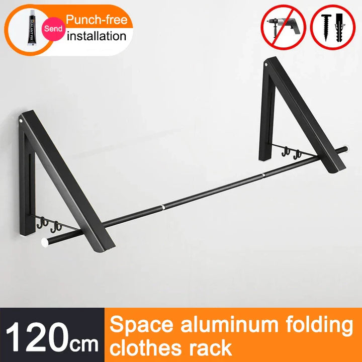 Space Saver Foldbar Veggklær Aluminiumstativ | Skanto