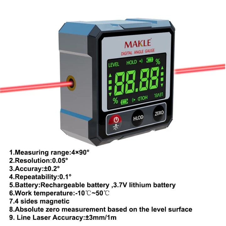 Skanto | Magnetisk Digital Laser Vinkelmåler