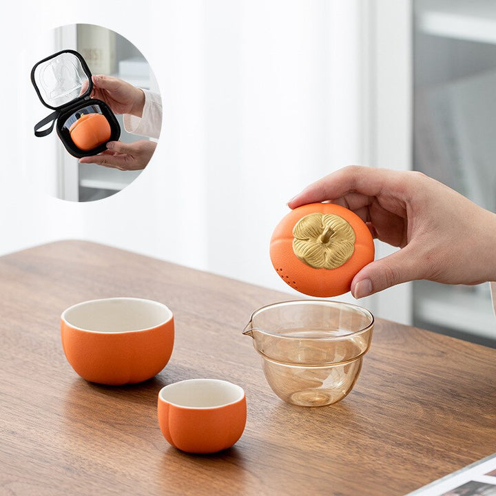Mini Pumpkin Keramisk Tekanne Sett | Skanto