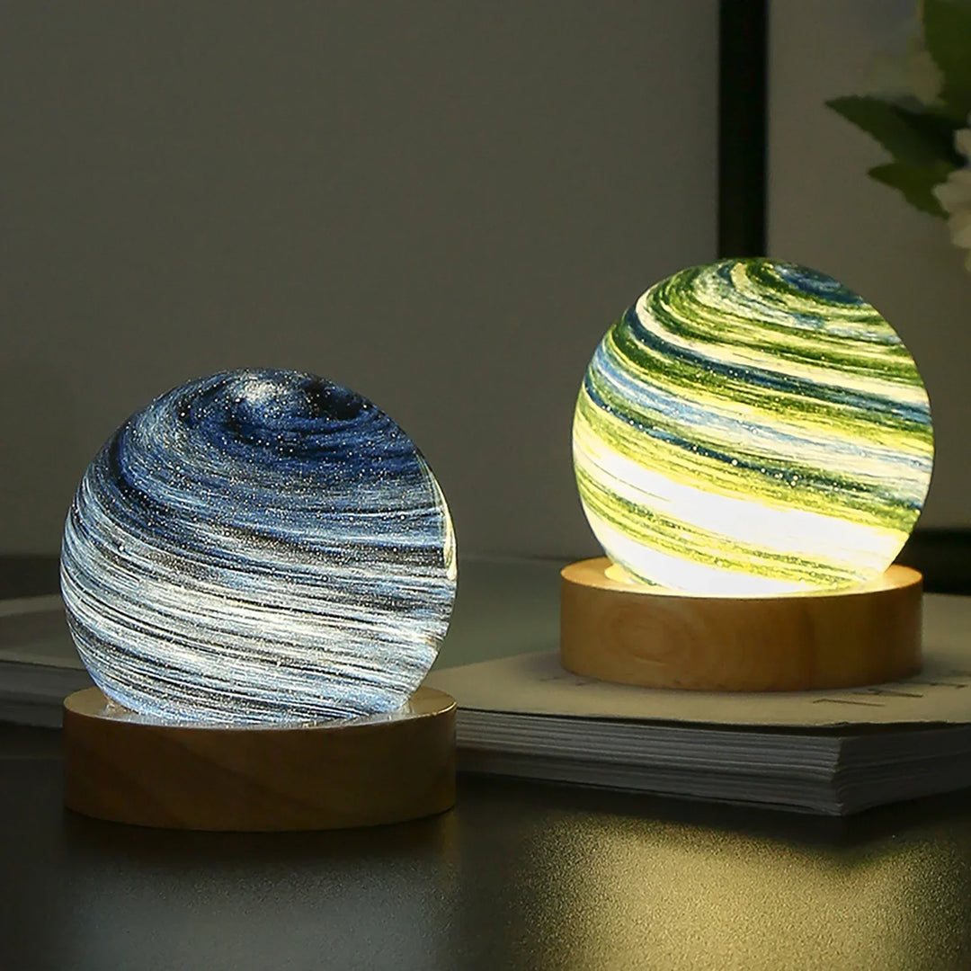 3D Krystall Planet Atmosfære Nattlampe | Skanto