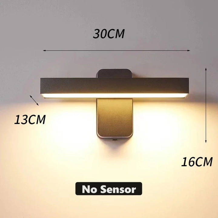 Skanto | LED Utendørs Vegglampe VarioLux | Bevegelsessensor & IP65 | Rotérbar | 30–50 cm
