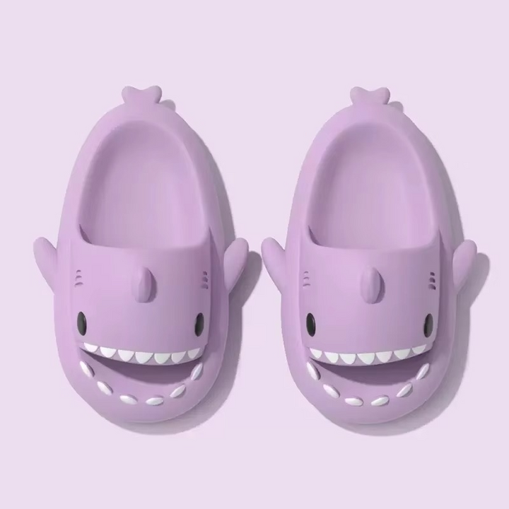 Skanto | Shark Slippers Myke Sklisikre Sandaler for Menn og Kvinner Innendørs Utendørs Kule Strand Sandaler