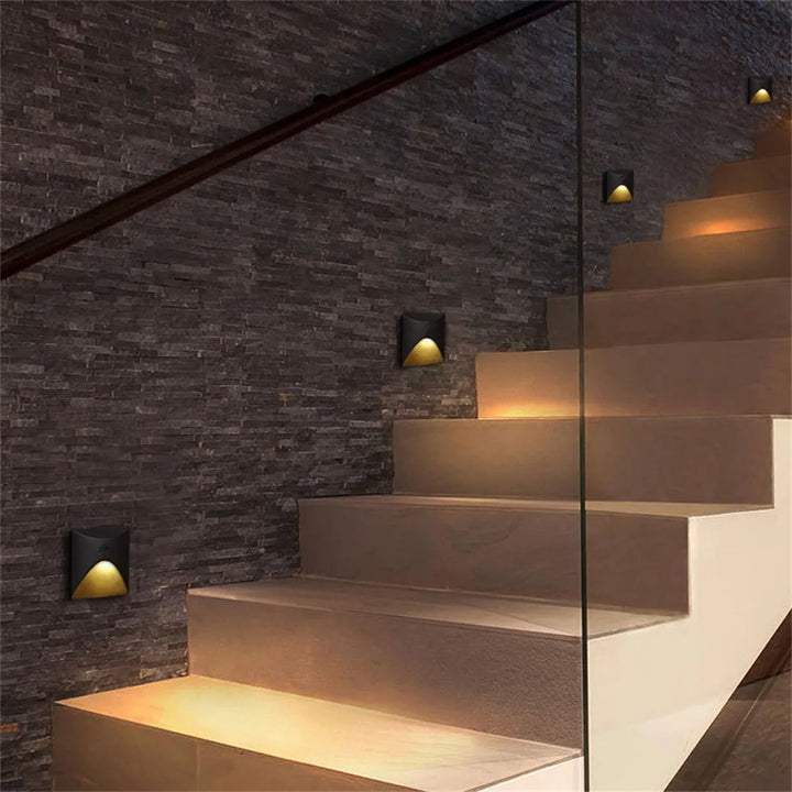 Skanto | Moderne vanntett IP65 LED innfelt vegglampe for utendørs belysning - 3W innebygd trinn- og trapp-balkongportal lys