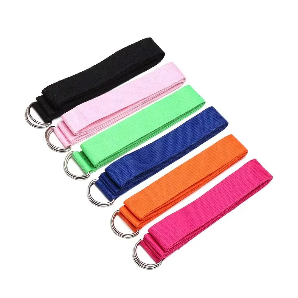 Skanto | Premium bomull yoga stropp med justerbar D-ring spenne for stretching og pilates
