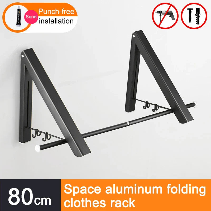 Space Saver Foldbar Veggklær Aluminiumstativ | Skanto