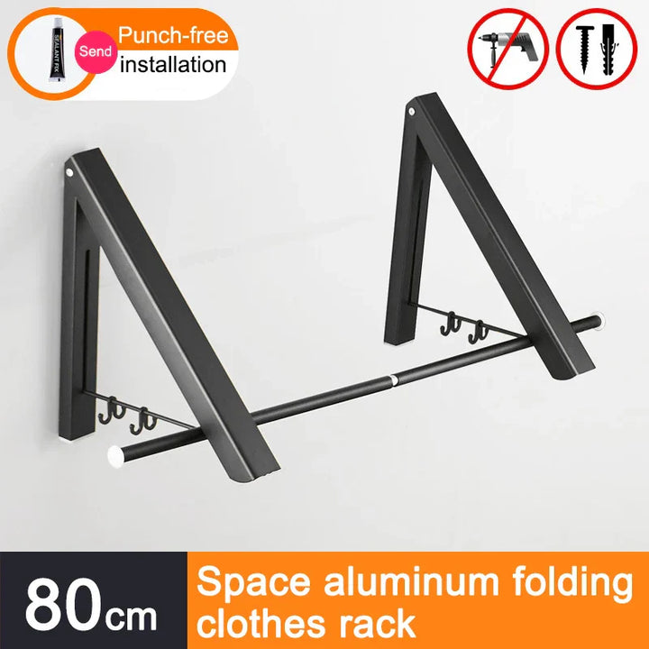 Space Saver Foldbar Veggklær Aluminiumstativ | Skanto