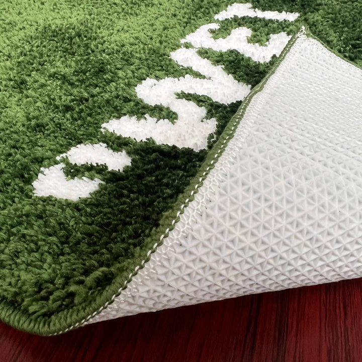 FreshLawn Comfort Mat – Trendy "Våt Gress" dørmatte i grønn med myk plysj Skanto