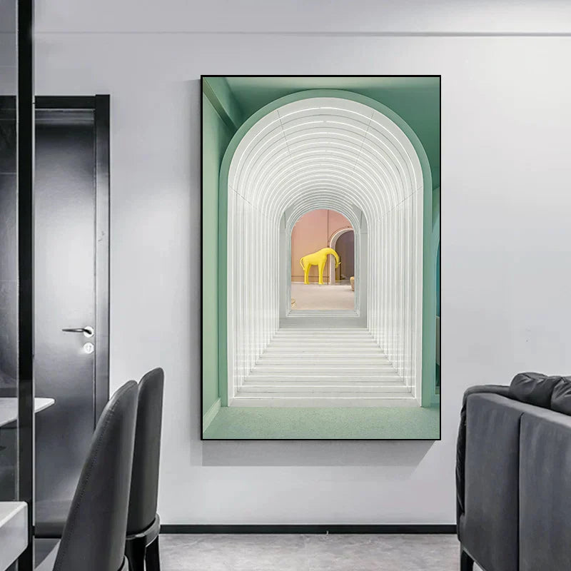 Minimalist Abstrakt Arkitektonisk Veggkunst Fin Kunst Lærtrykk Plakater Bilder For Moderne Leilighet Stue Hjemme Kontor Dekor | Skanto