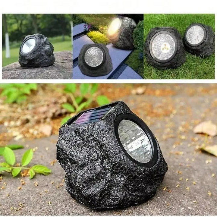 Skanto | Solar-Powered LED Stone Spotlight for Outdoor Landscaping