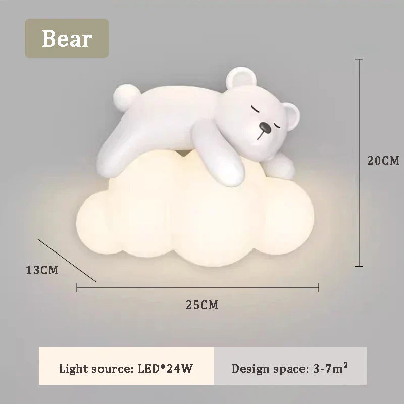 PandaGlow Lampe - Søt LED Vegglampe for Barn Skanto
