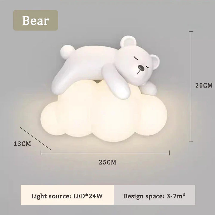 PandaGlow Lampe - Søt LED Vegglampe for Barn Skanto