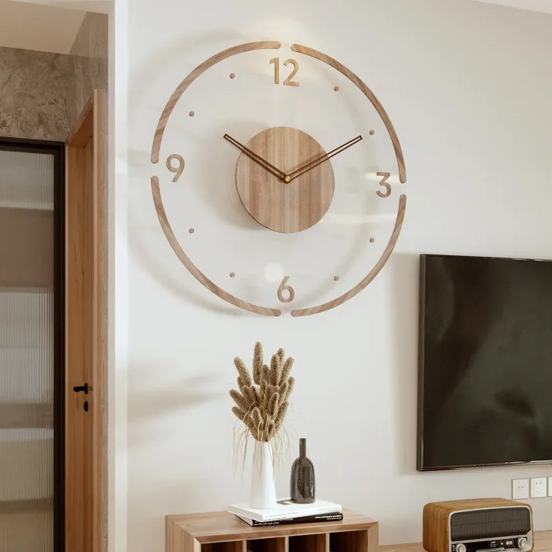 Skanto | Moderne veggklokke i tre – Minimalistisk og elegant design for stuen