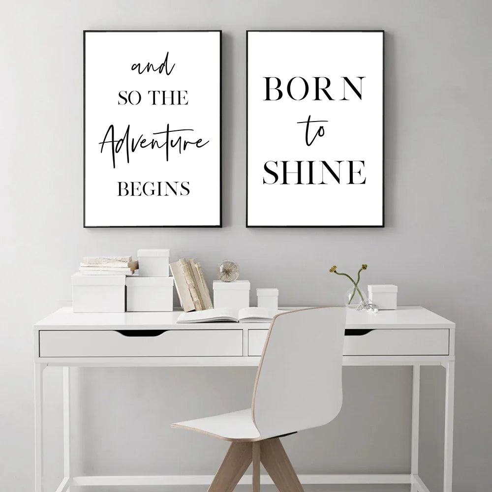 Gjør Store Ting Motiverende Sitat Daglig Mantra Plakat Veggkunst Fine Art Lerret Utskrifter Svart Hvit Bilder For Stue Hjem Kontor Dekor | Skanto