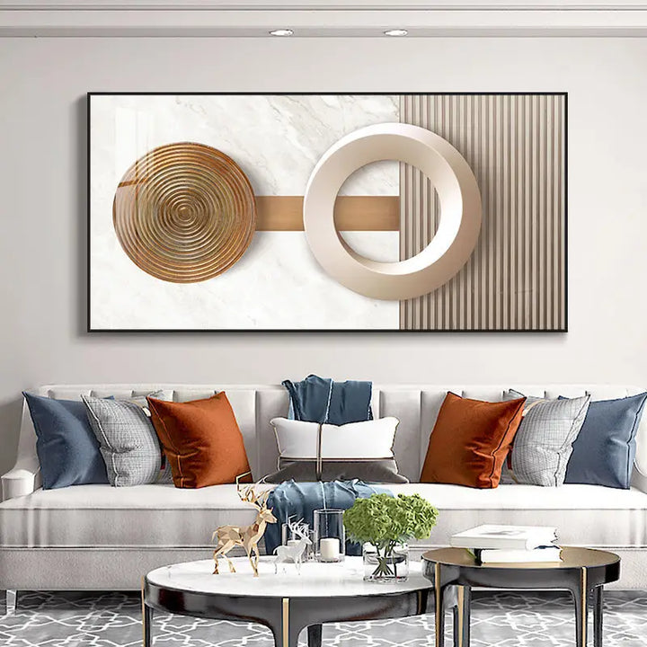 Moderne Estetikk Abstrakt Sol & Måne Veggkunsts Fine Art Lerretsutskrifter Bilder For Luksus Loft Stue Spisestue Livsstil Kunst Dekor | Skanto