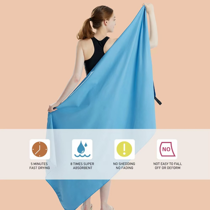 Skanto | Hurtigtørkende Mikrofiberhåndkle for Reiser, Sport, Gym, Strand & Yoga