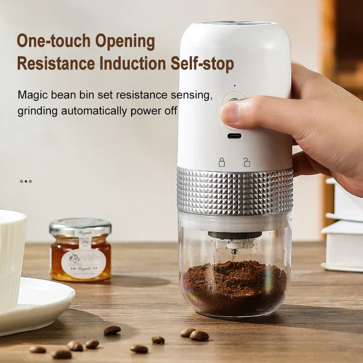 Skanto | Elektrisk Kaffekvern Type C USB Lading Profesjonell Keramisk Kvernkjerne Kaffebønner Kvern Bærbar Kaffemaskin Tilbehør