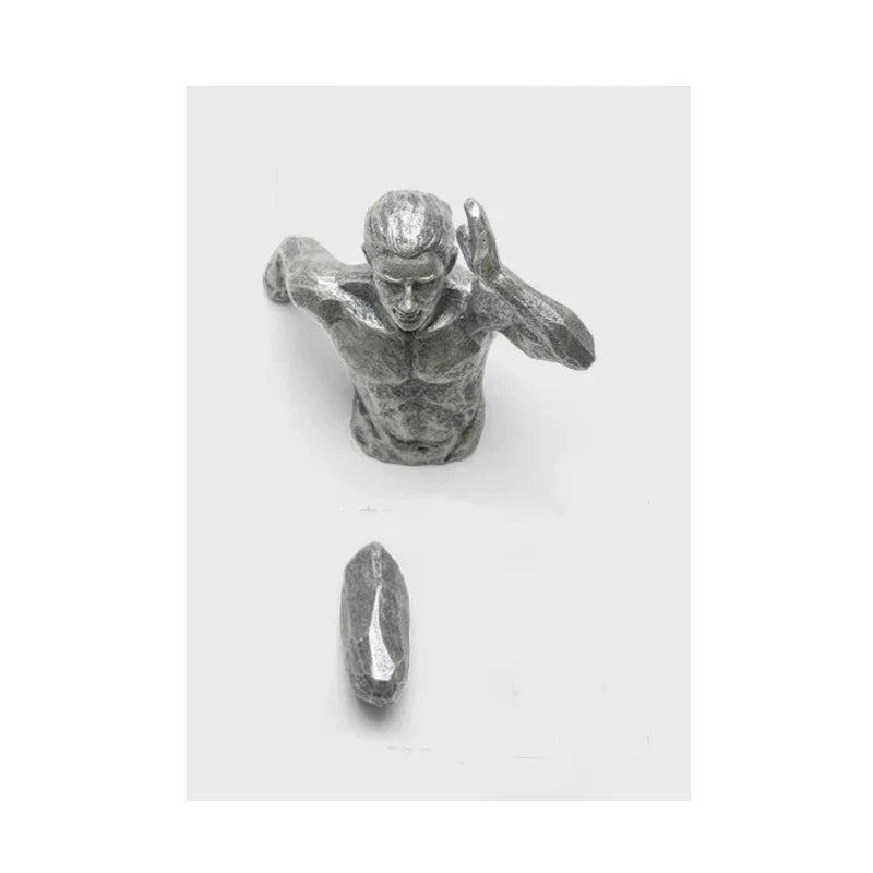 Moderne Urban Abstrakt Jern Statue Veggkunst Fine Art Lærredstrykk 3d Visualisering Figur Kunstbilder For Minimalistisk Leilighet Veggdekor | Skanto