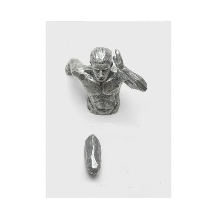 Moderne Urban Abstrakt Jern Statue Veggkunst Fine Art Lærredstrykk 3d Visualisering Figur Kunstbilder For Minimalistisk Leilighet Veggdekor | Skanto